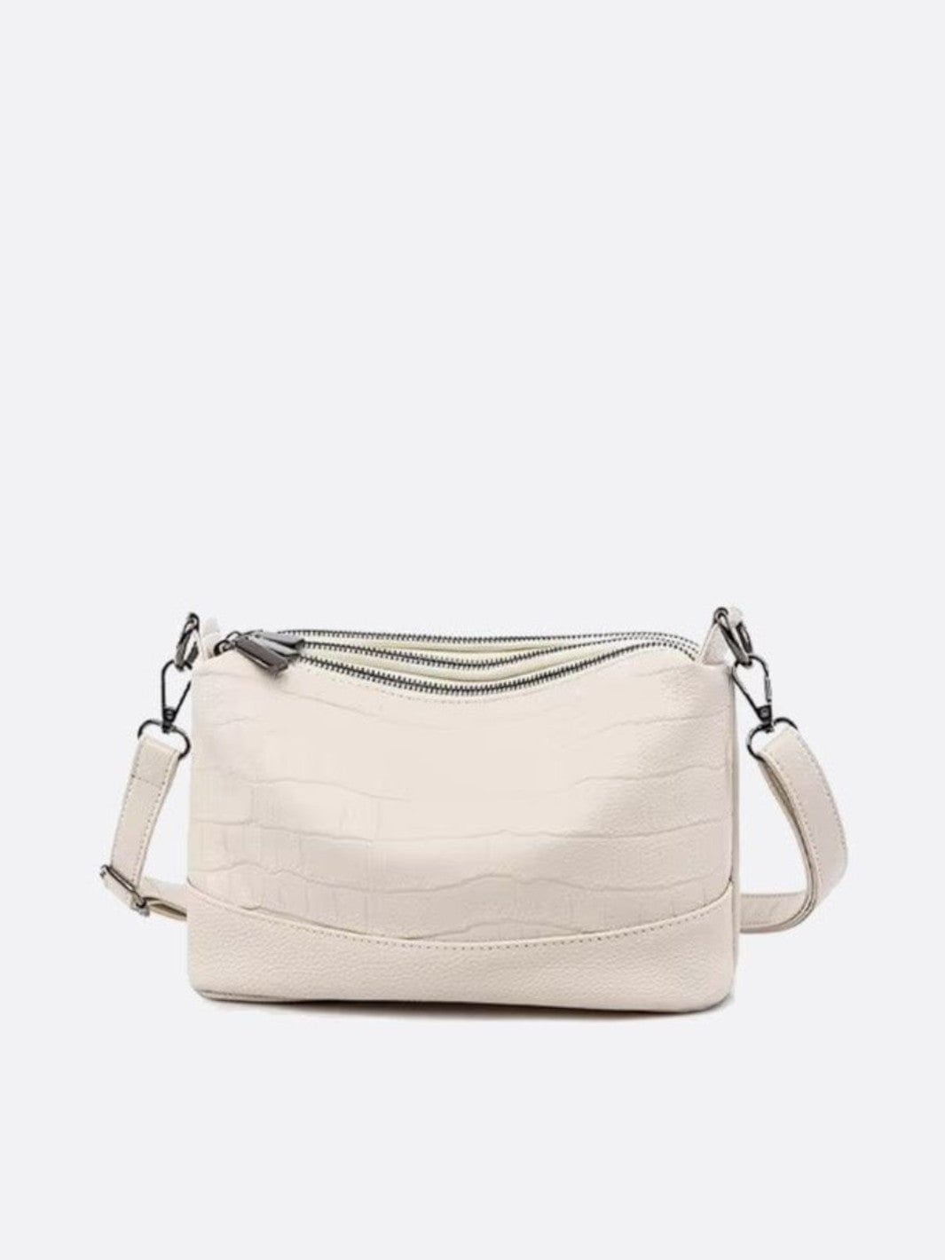 Sac bandoulière multipoches blanc